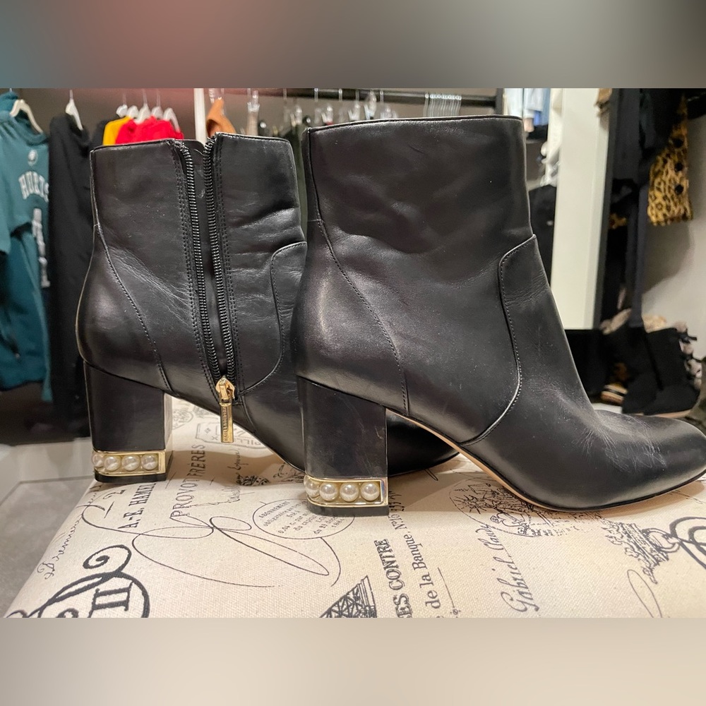 Karl Lagerfield Pearl Heel Bootie